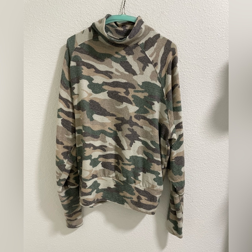 Women’s  Camouflage Turtleneck Sweater
